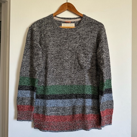 Urban Outfitters Koto Shobu Colorblock Engineered Marled Knit Sweater Size Small - Picture 2 of 8